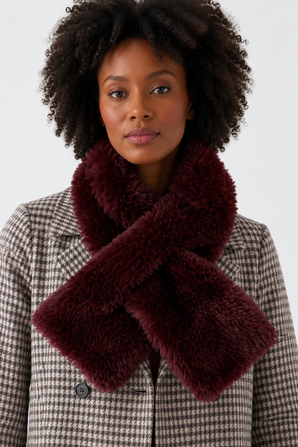 Foulard en fausse fourrure pour femme Oui