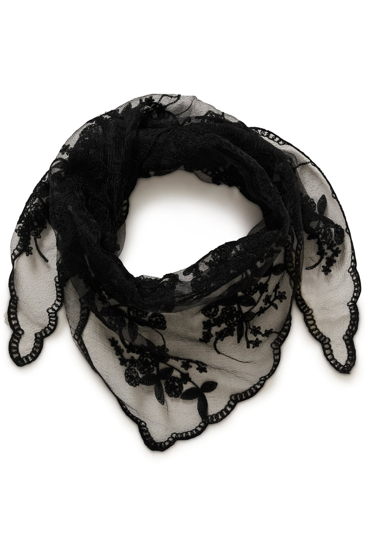 Foulard en tulle brodé Lacie pour femme Cream