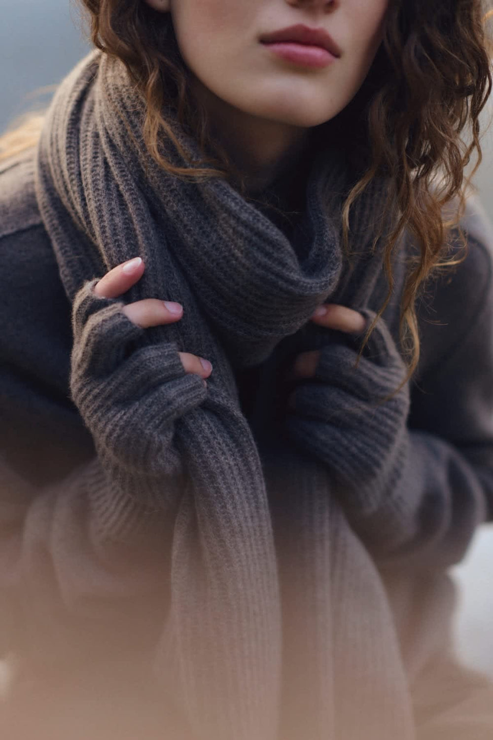 Gants sans doigts en cachemire biologique pour femme Repeat Cashmere