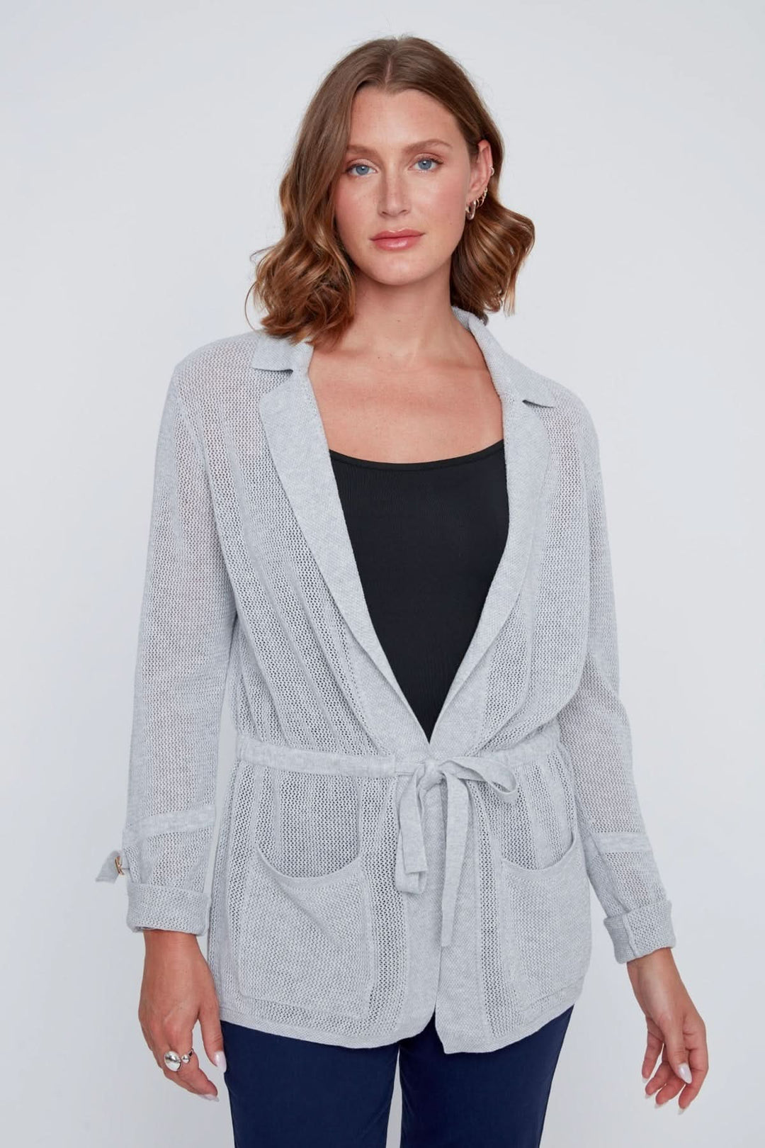 Cardigan en maille ceinturé