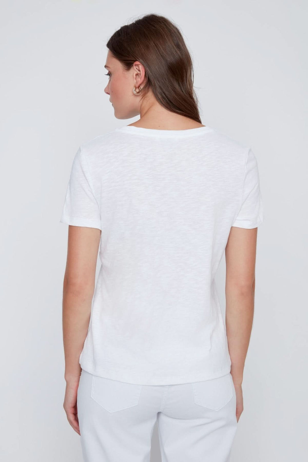 T-shirt motif floral scintillant