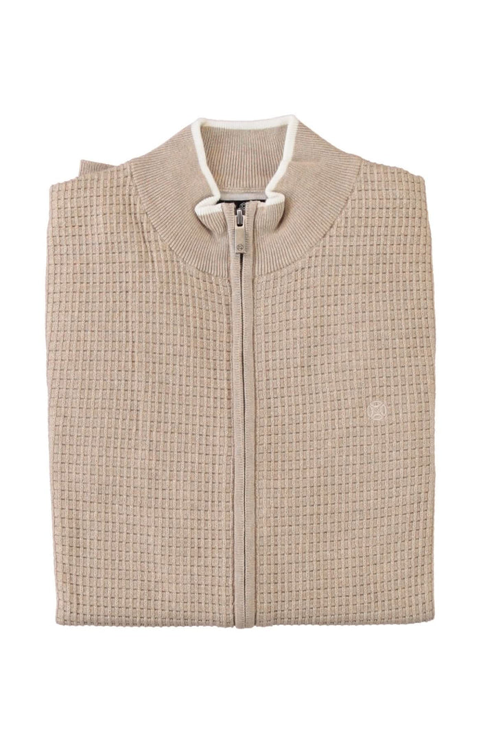 Cardigan zippé à texture structurée