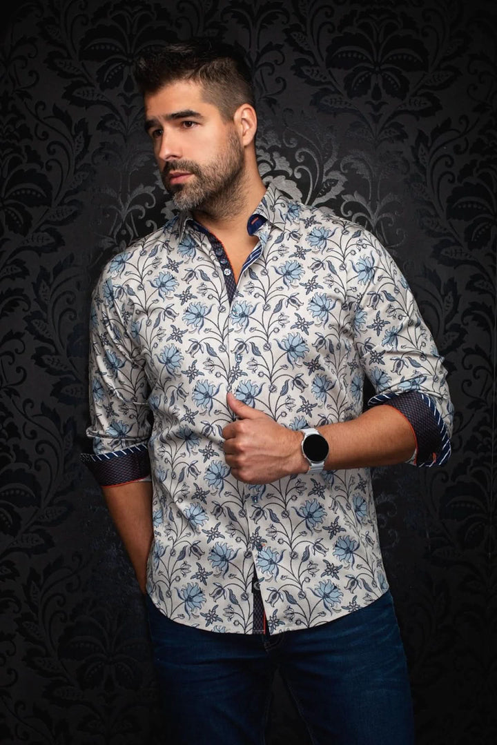 Contemporary Floral-Print Shirt