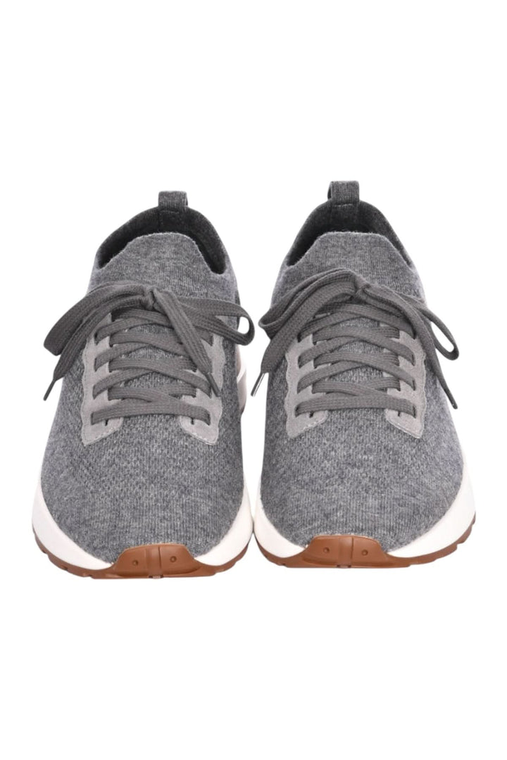 Espadrilles en maille et cuir suédé