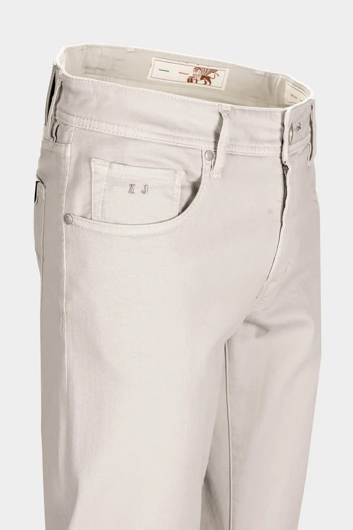 Vue arrière jean Tramarossa pour homme gris détails coutures Valérie Simon