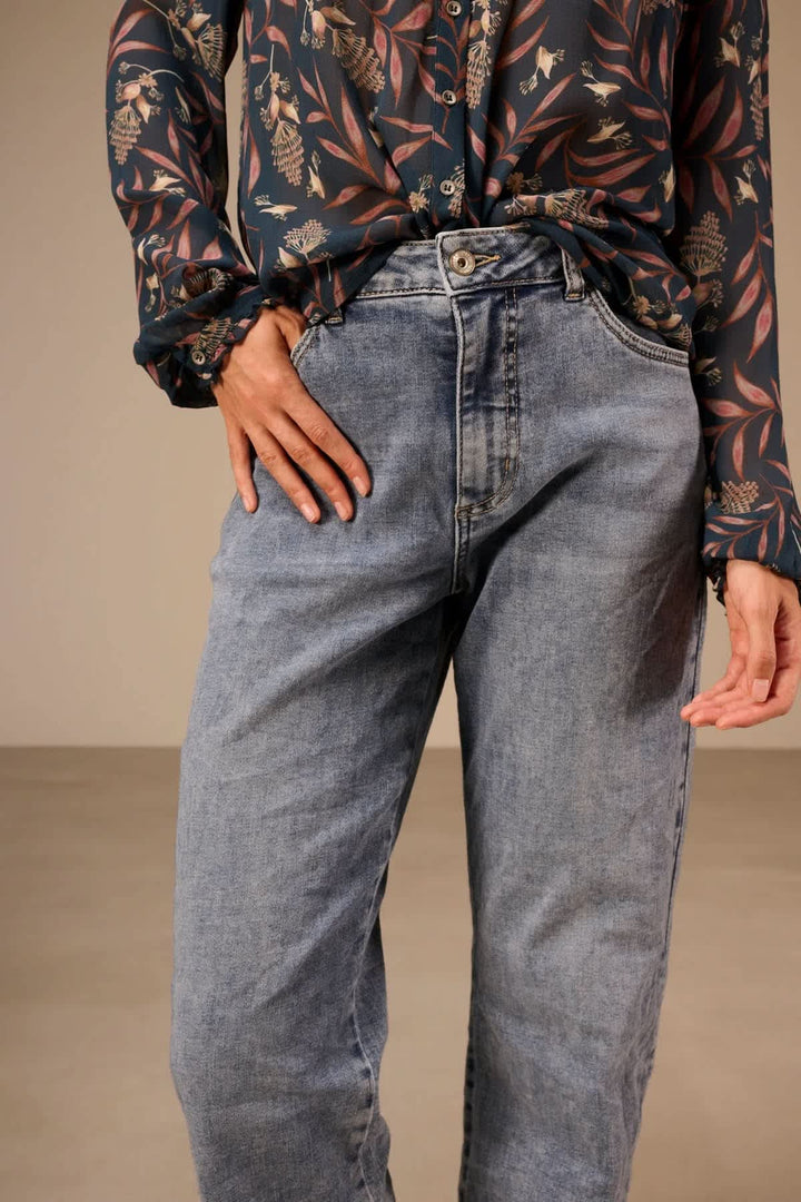 Jean droit à taille haute pour femme Nile