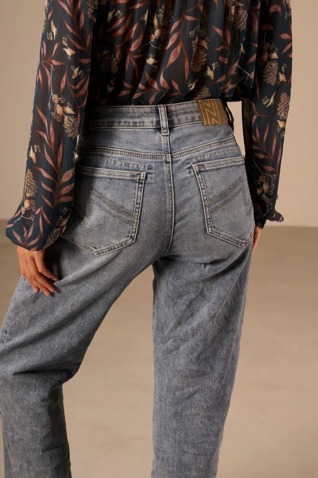 Jean droit à taille haute pour femme Nile