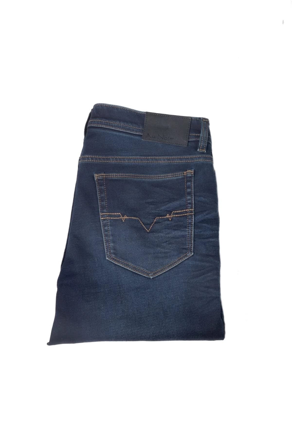 Jean à coupe ajustée pour homme Au noir