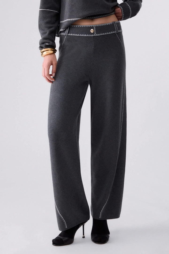 Joggers with contrasting stitching for women liujo