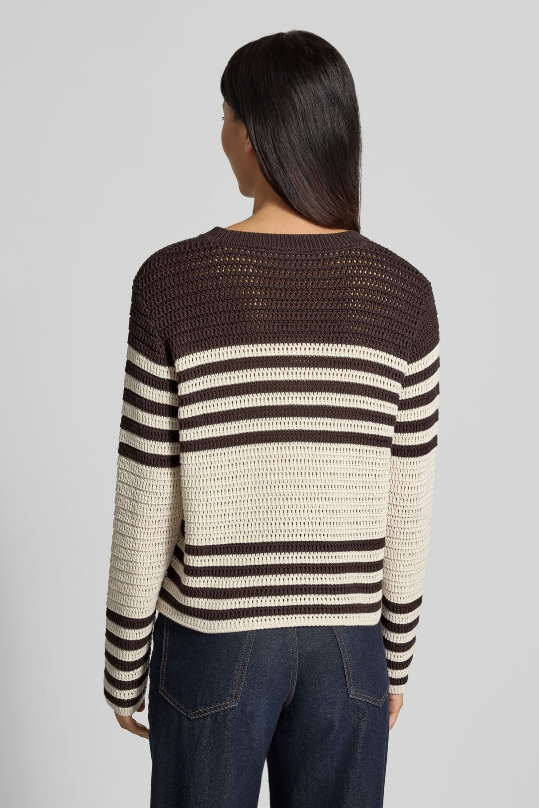 Tricot Lesley ajouré à rayures