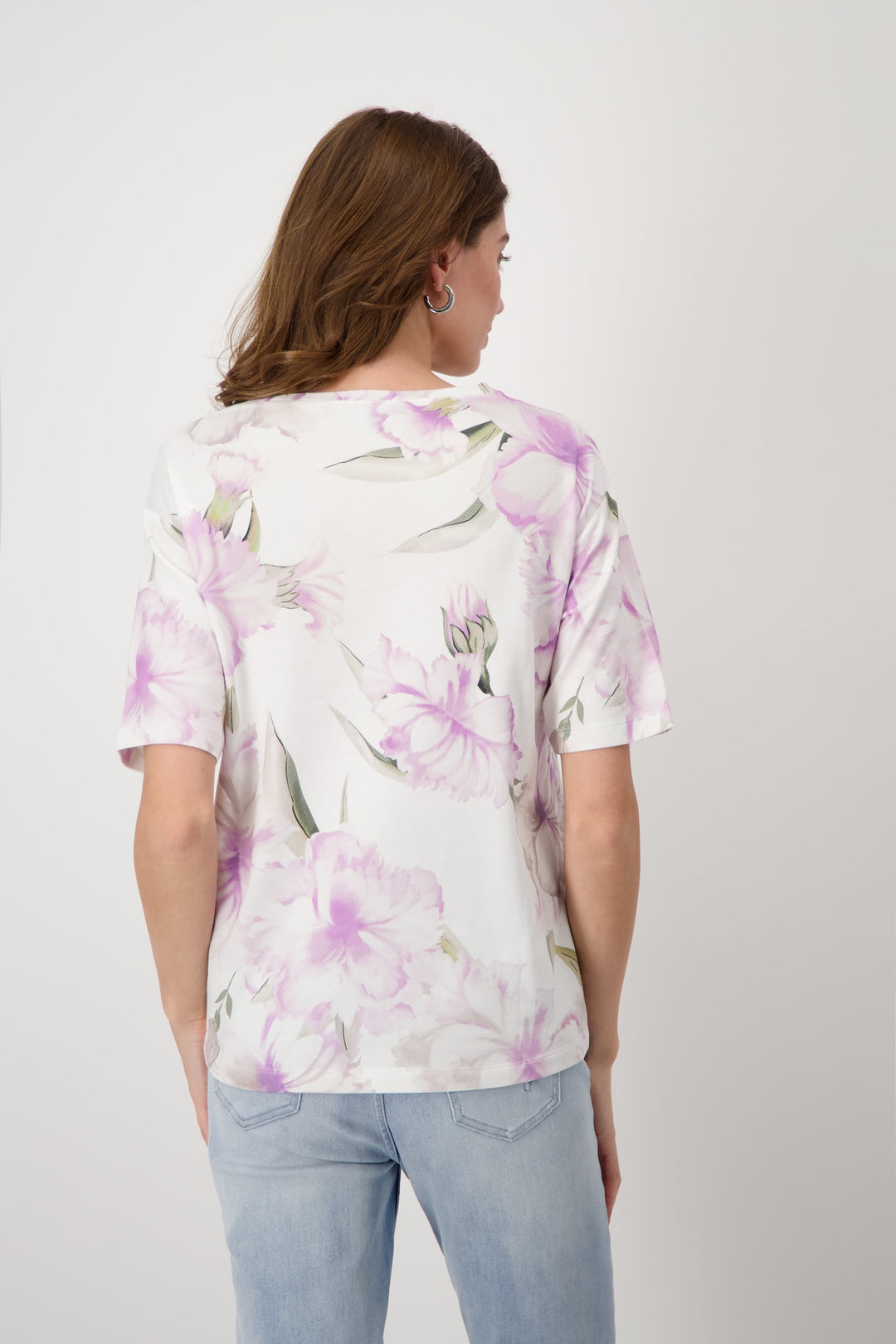 T-shirt à motif fleuri