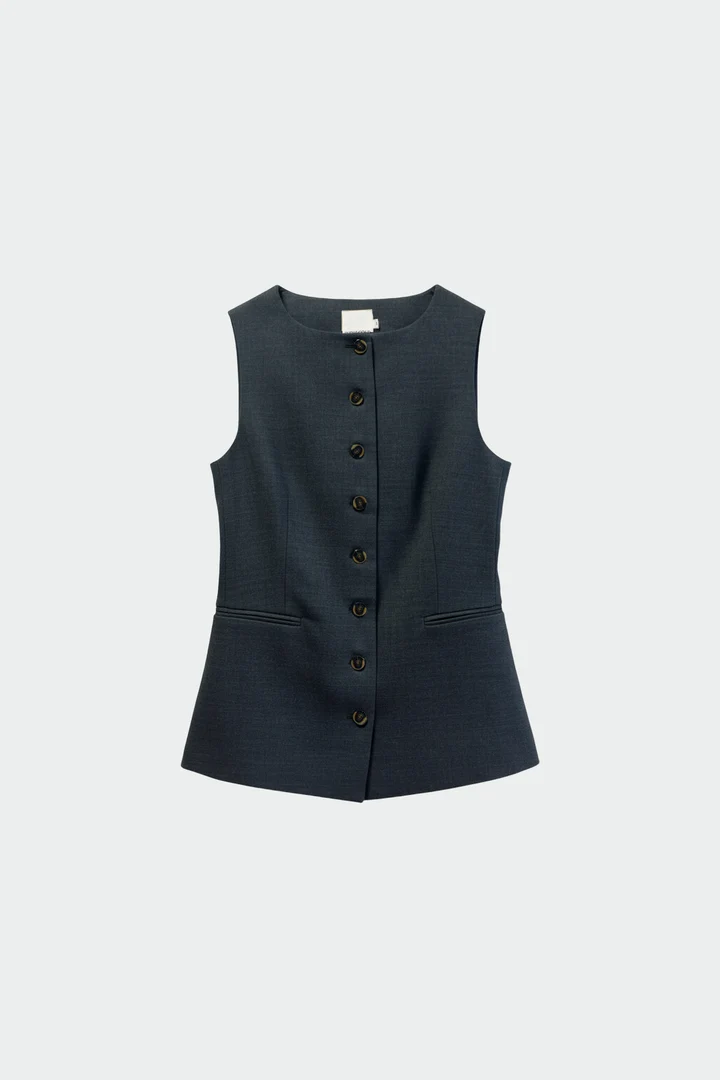Veste sans manches style tailleur