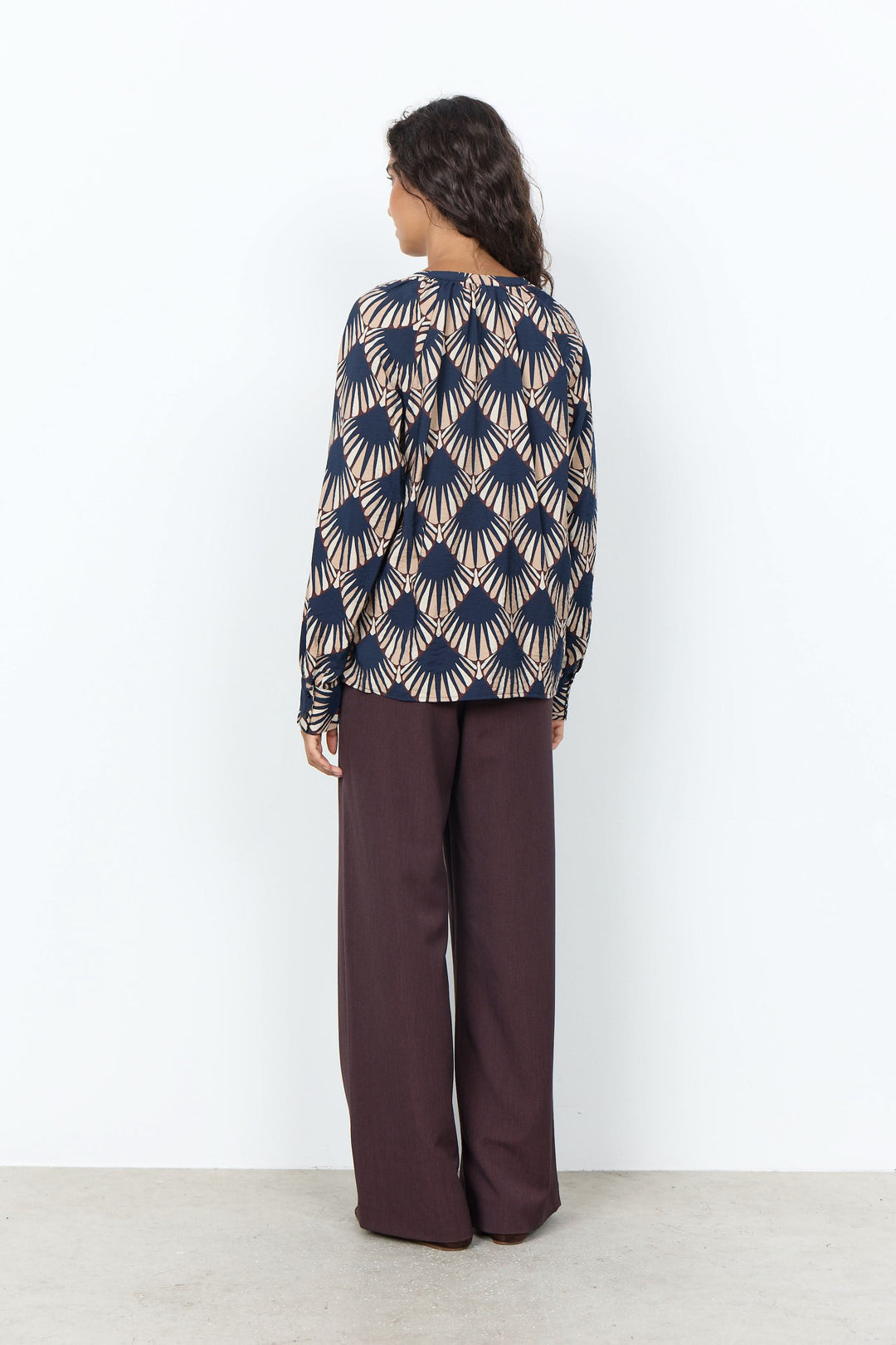 Blouse Halin fluide à imprimé graphique