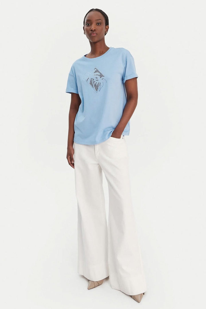 T-shirt à motif ajouré
