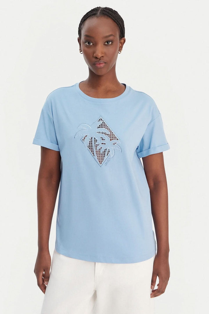 T-shirt à motif ajouré