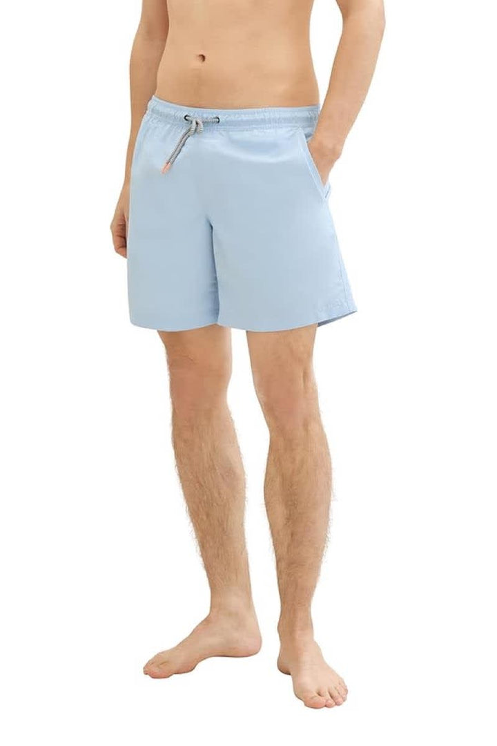Vue de dos maillot de bain Tom Tailor pour homme rouge avec taille élastique - Valérie Simon