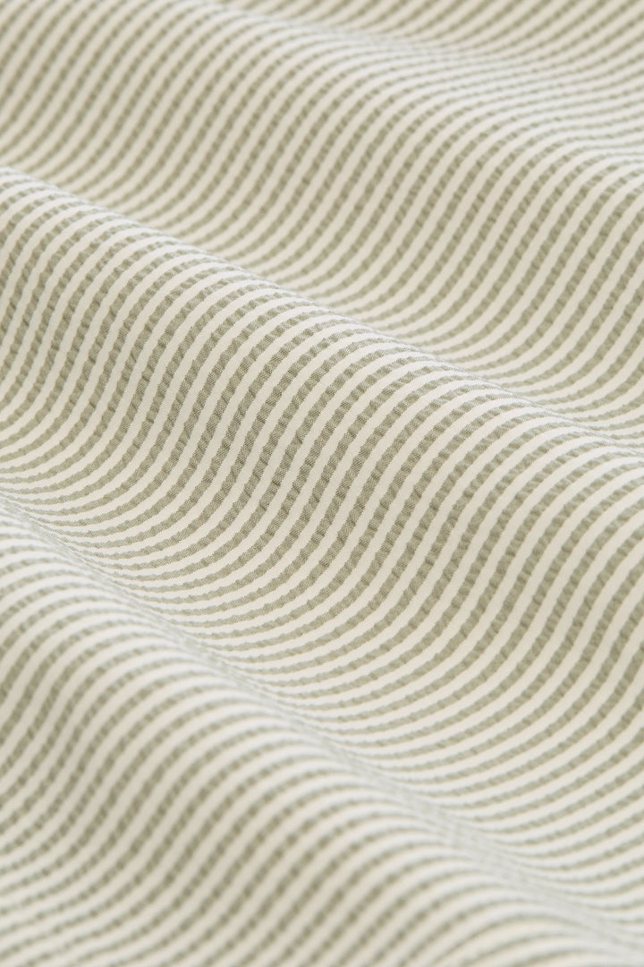 Vue de face maillot de bain rayé Tom Tailor pour homme rouge et bleu avec taille élastique - Valérie Simon