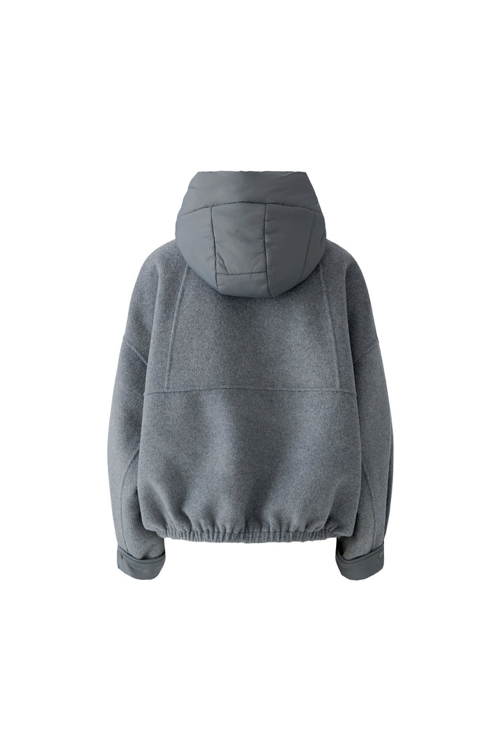 Manteau court à capuchon pour femme Oui