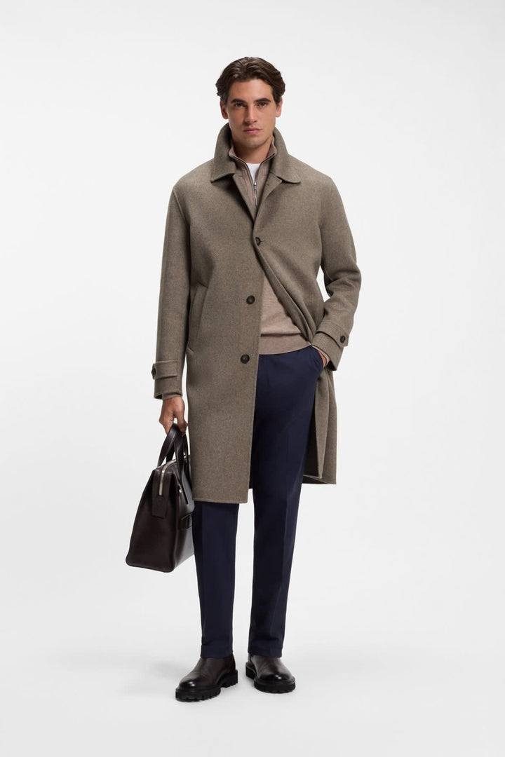 Manteau long classique à boutons pour homme Hugo Boss