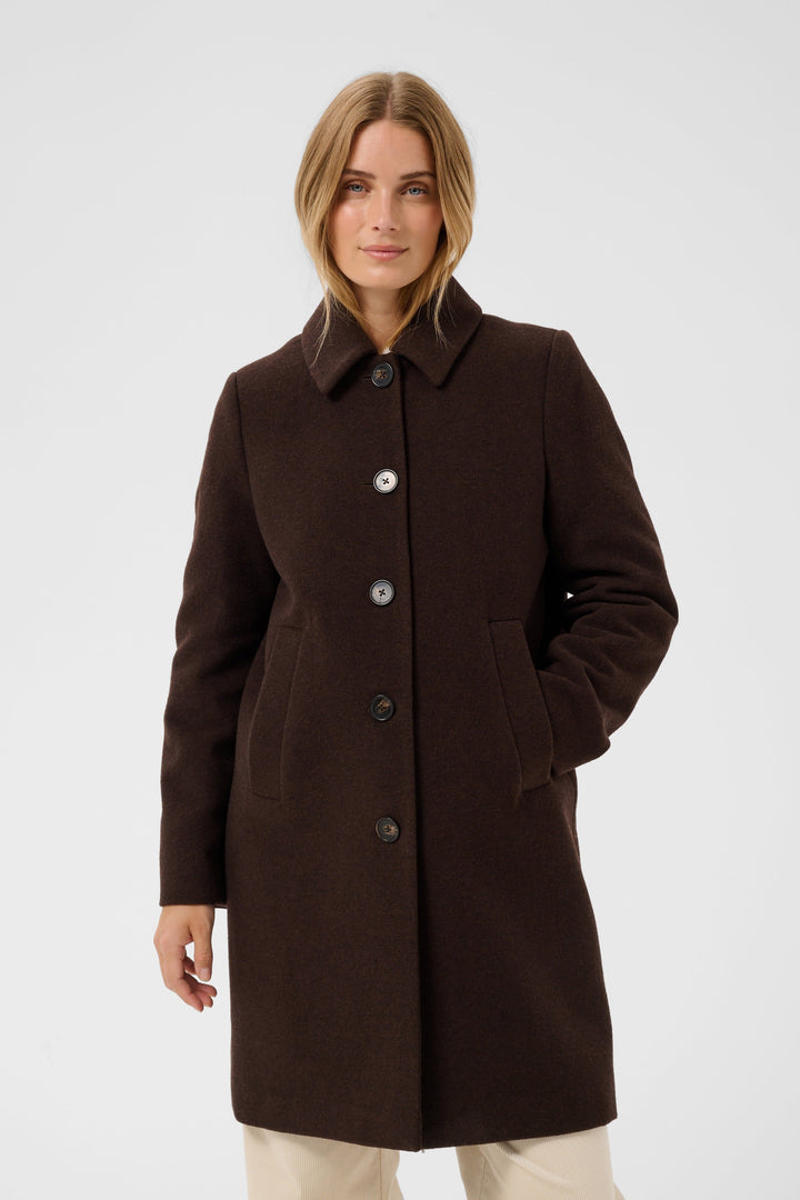 Kamillas long wool-blend coat for women by Part Two