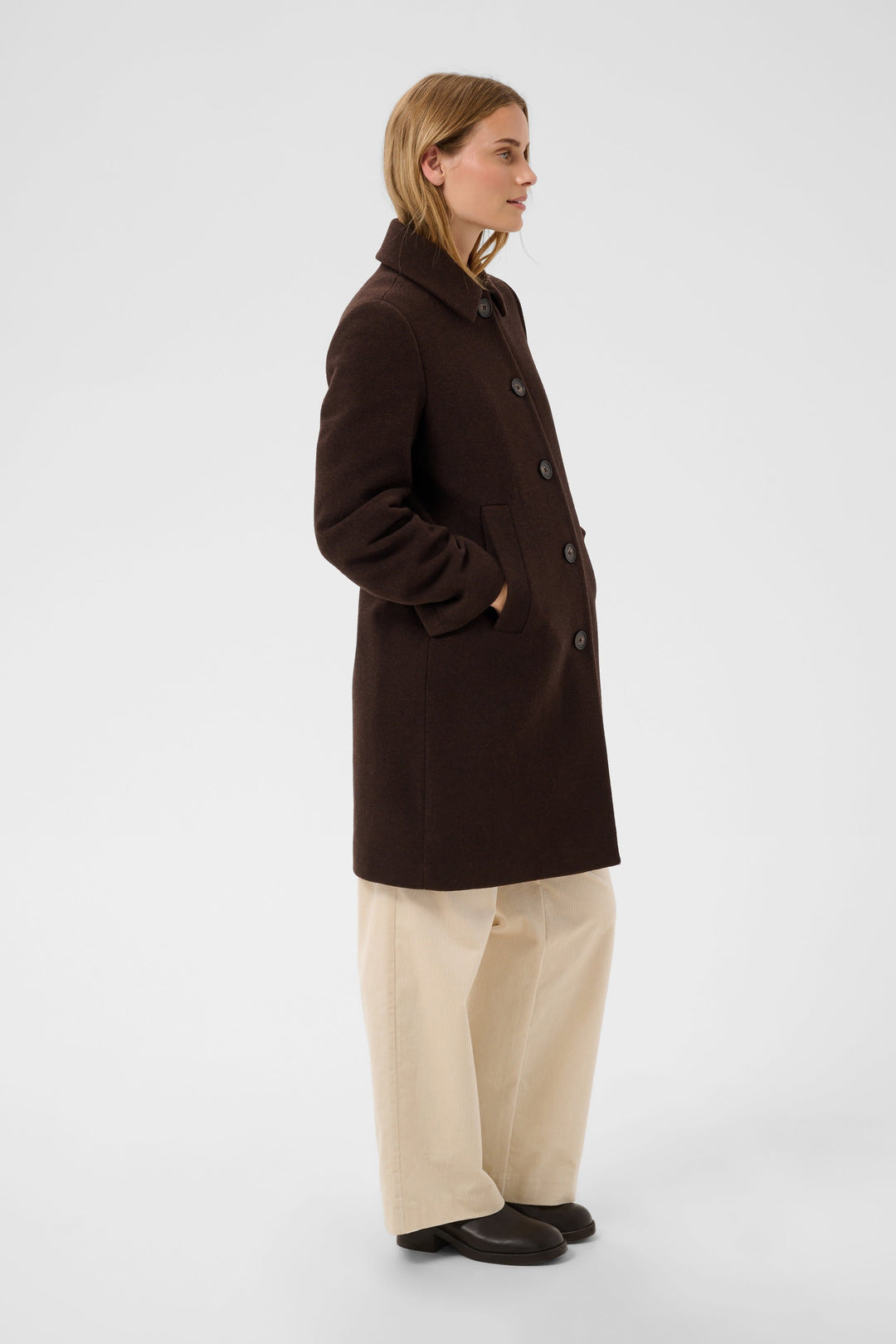 Kamillas long wool-blend coat for women by Part Two