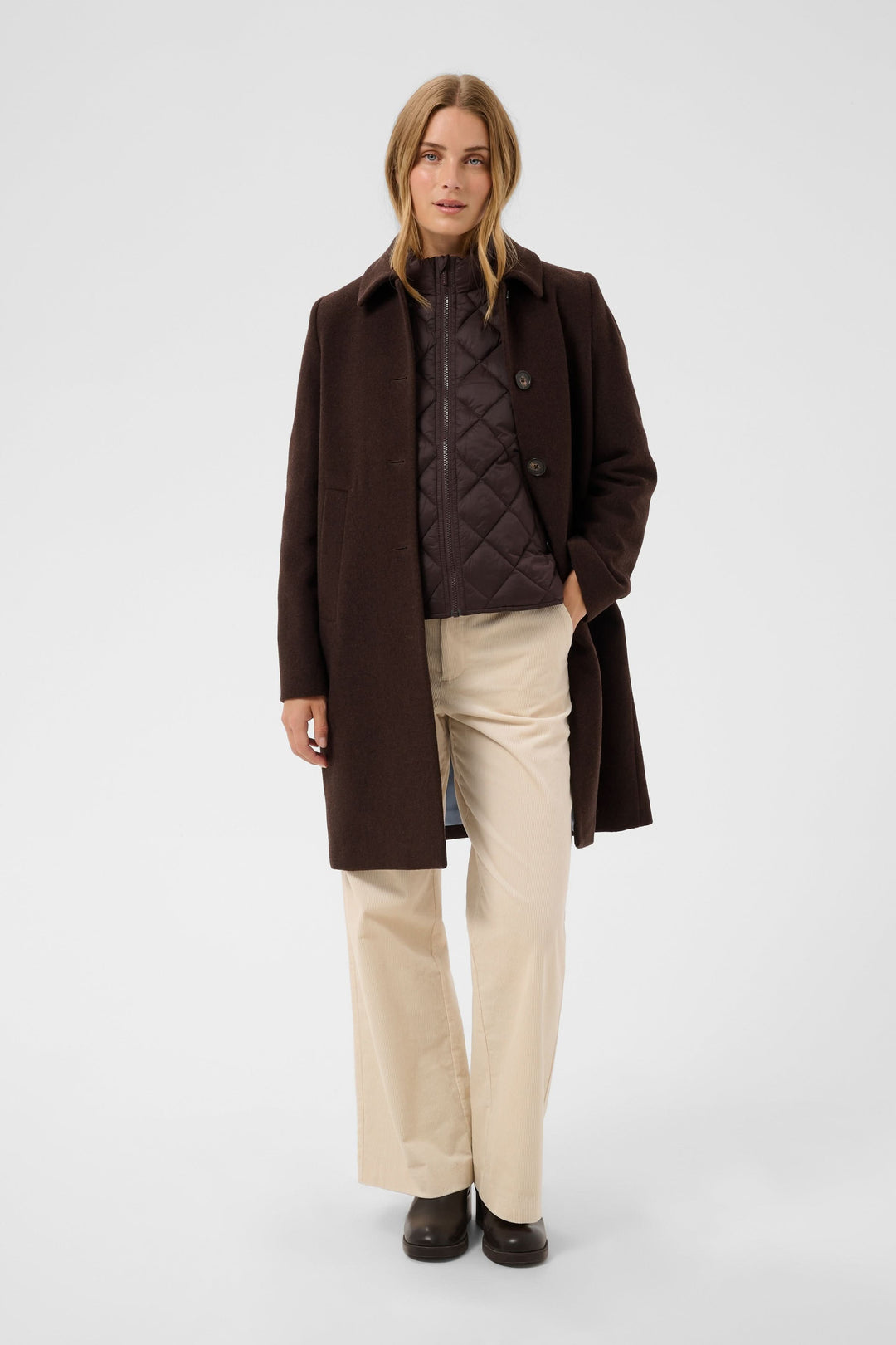 Kamillas long wool-blend coat for women by Part Two