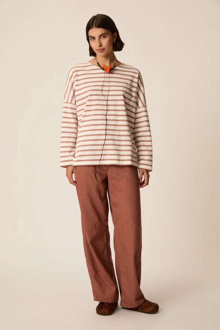 Chandail marinière oversize pour femme Des Petits Hauts