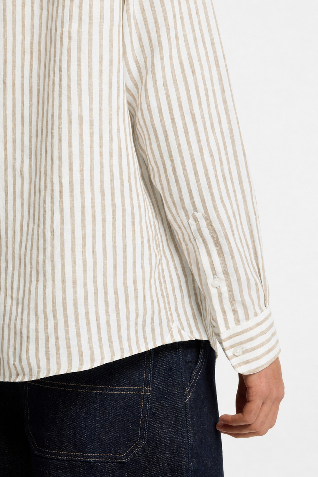 Chemise en lin à rayures
