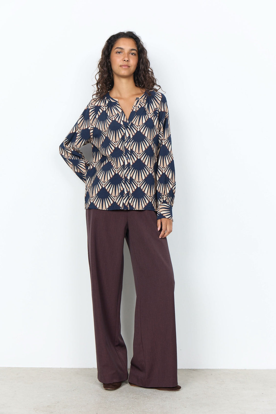Blouse Halin fluide à imprimé graphique
