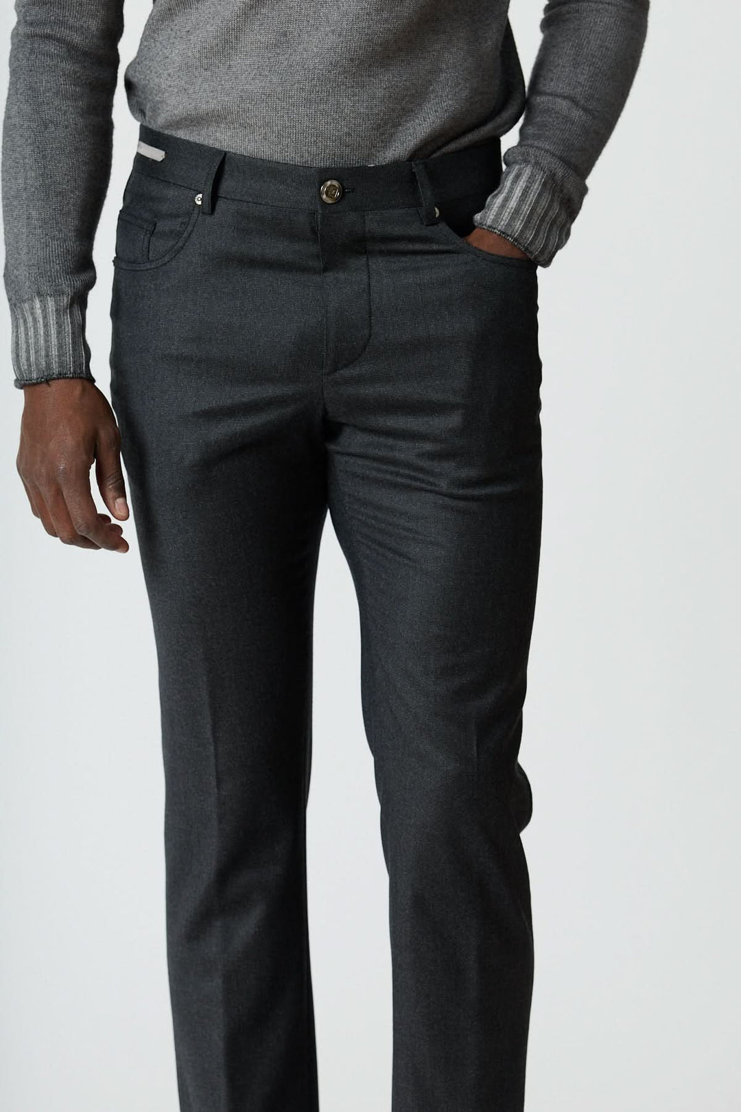 Pantalon habillé 5 poches en laine