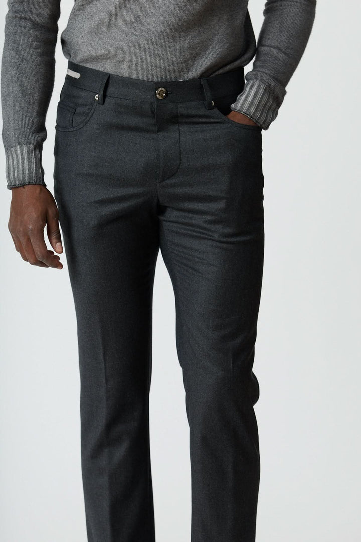 Pantalon habillé 5 poches en laine
