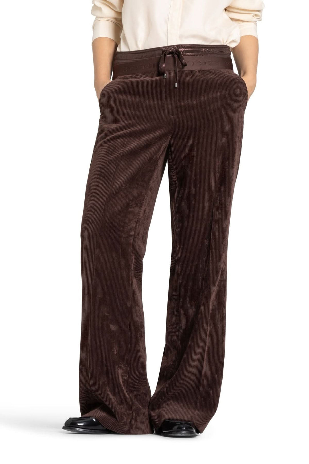 Pantalon en velours côtelé à taille élastique