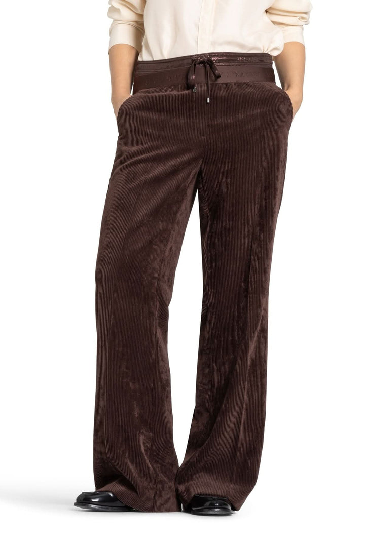 Pantalon en velours côtelé à taille élastique