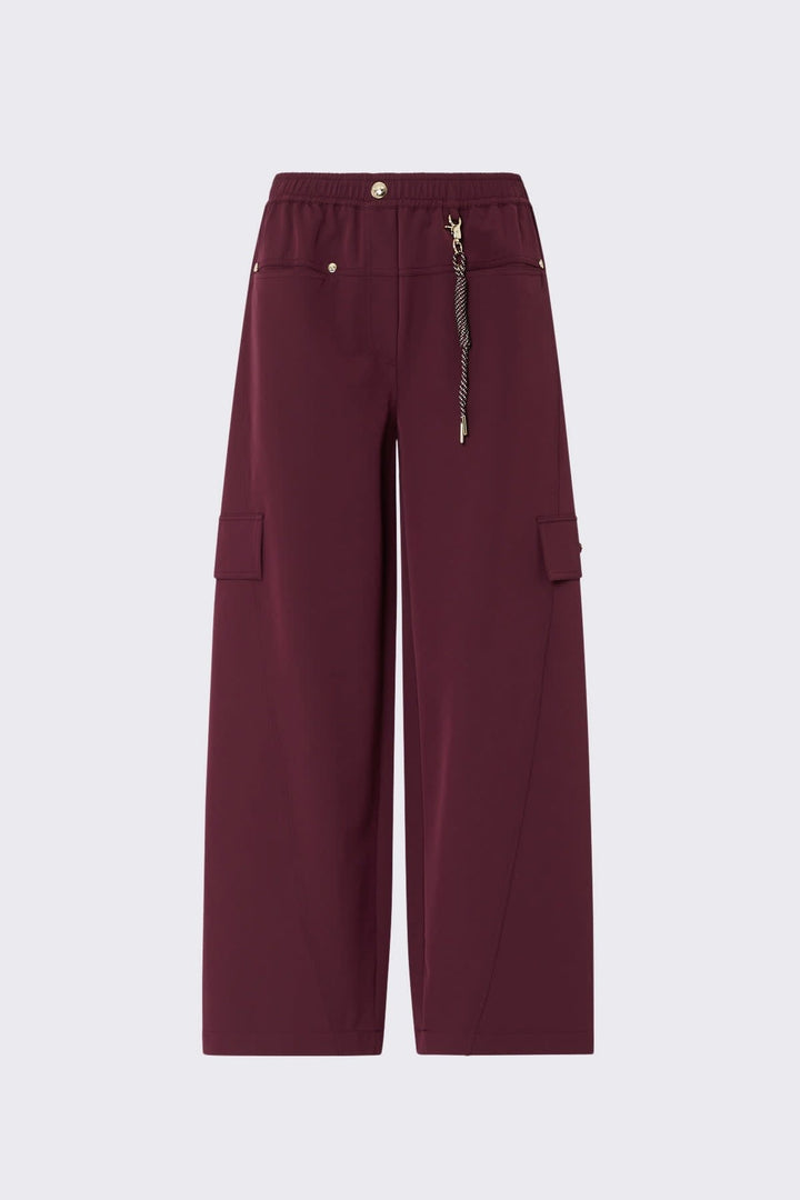 Pantalon cargo à jambe large pour femme liujo
