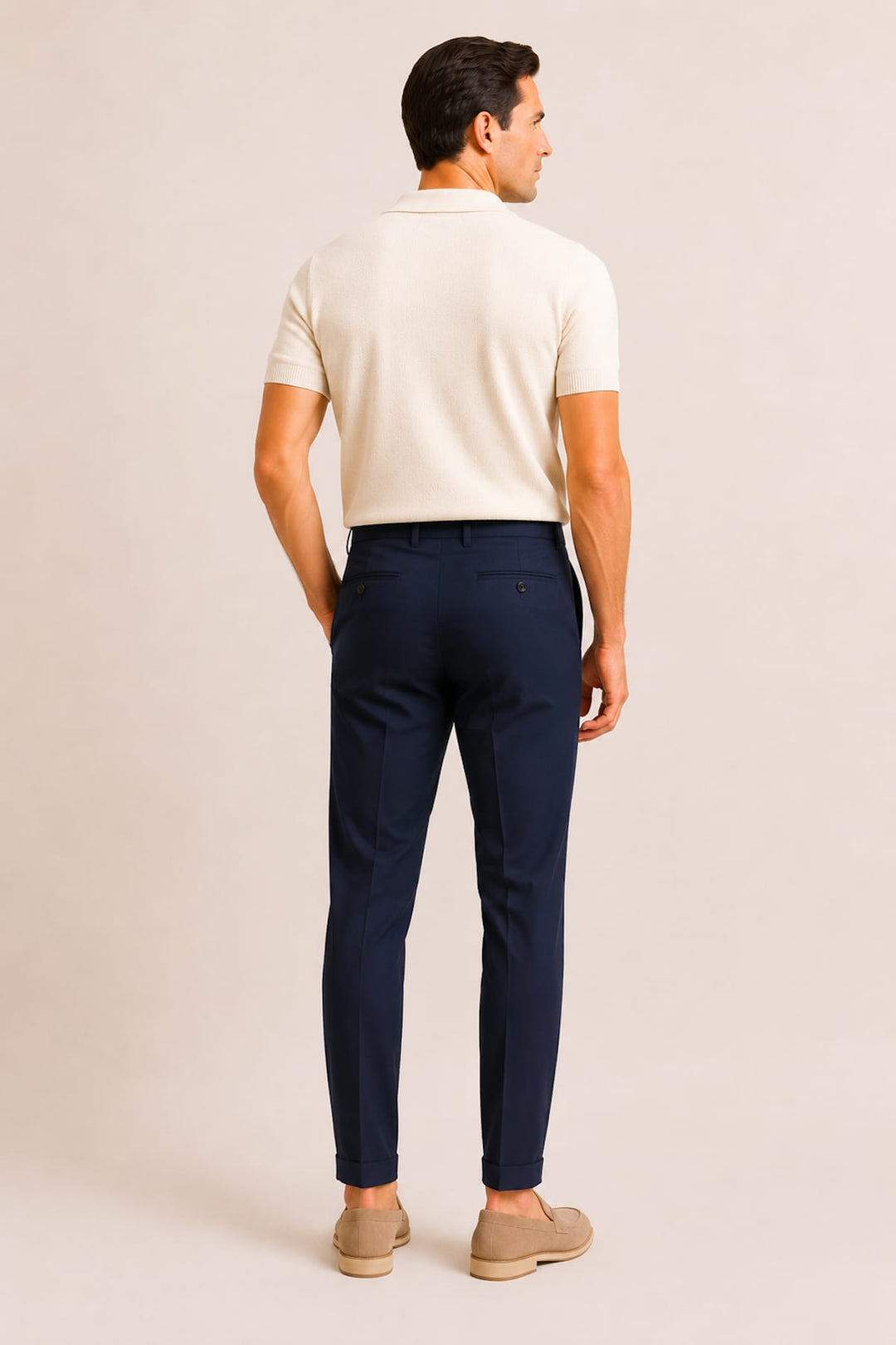 Side view of men&