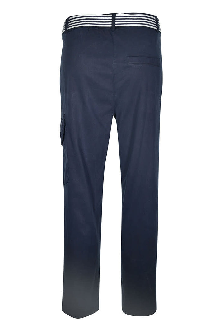 Laura Chino Pants with Striped Belt—Front View—for Women by Kennys