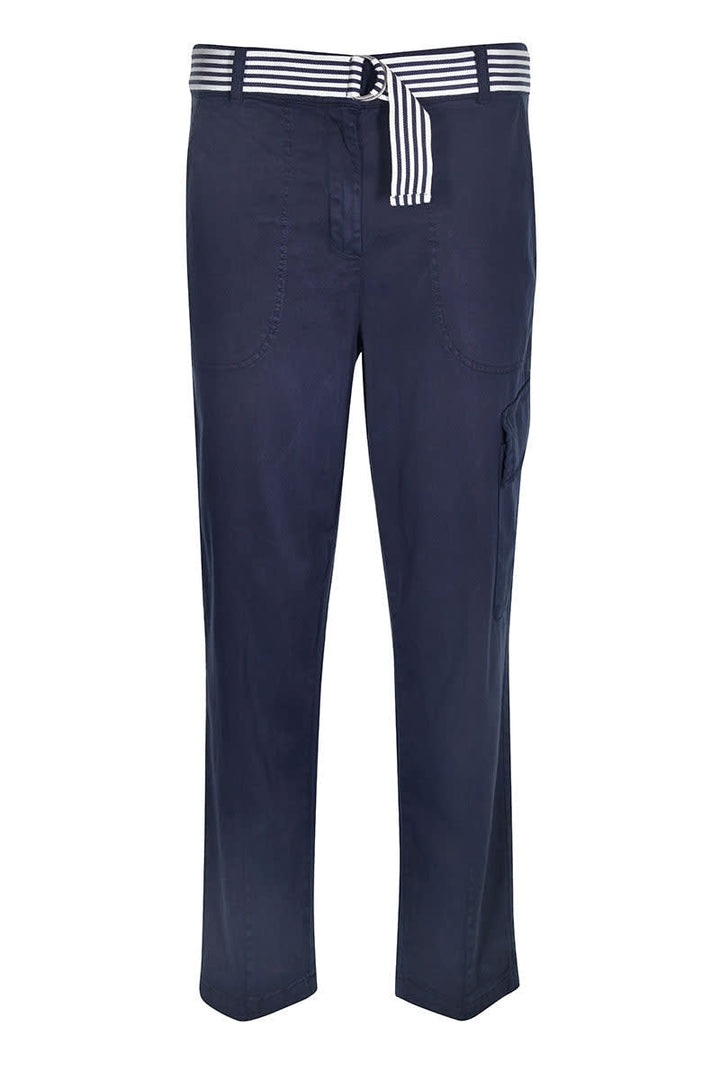 Laura Chino Pants with Striped Belt—Front View—for Women by Kennys