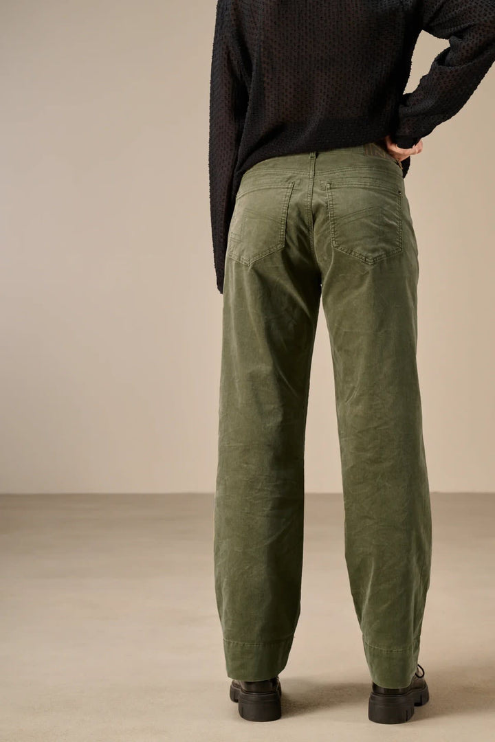 Pantalon en velours côtelé à jambe droite pour femme Nile
