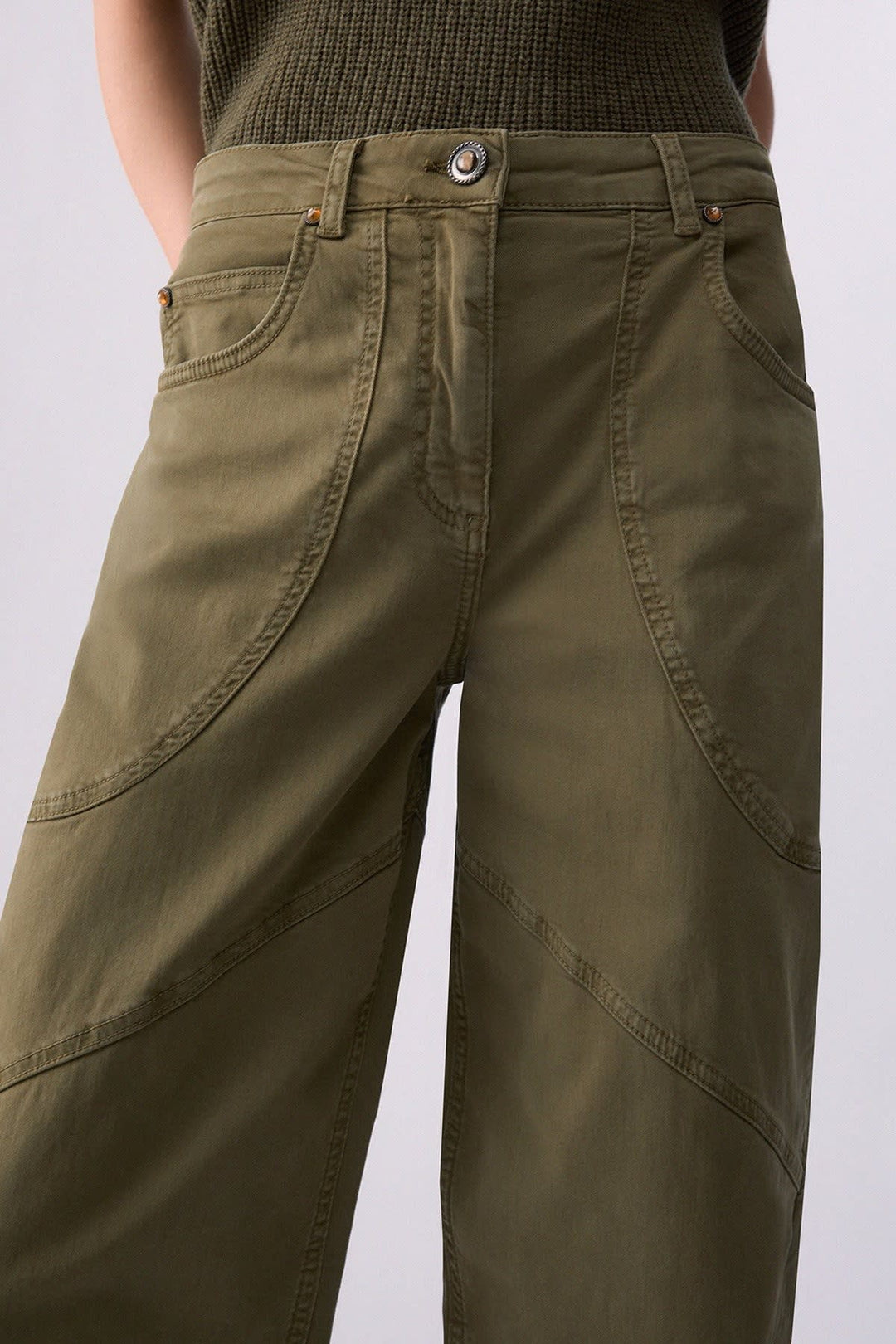 Pantalon habillé à coutures structurées pour femme liujo