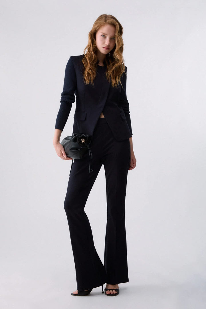 Pantalon habillé à jambe évasée pour femme liujo