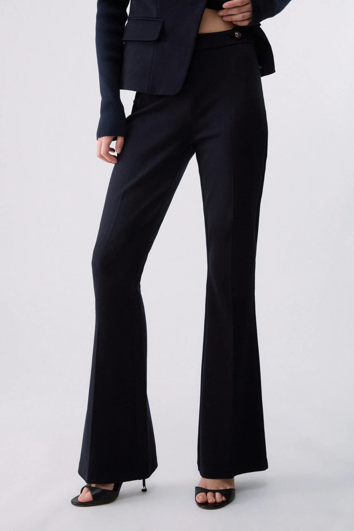 Pantalon habillé à jambe évasée pour femme liujo