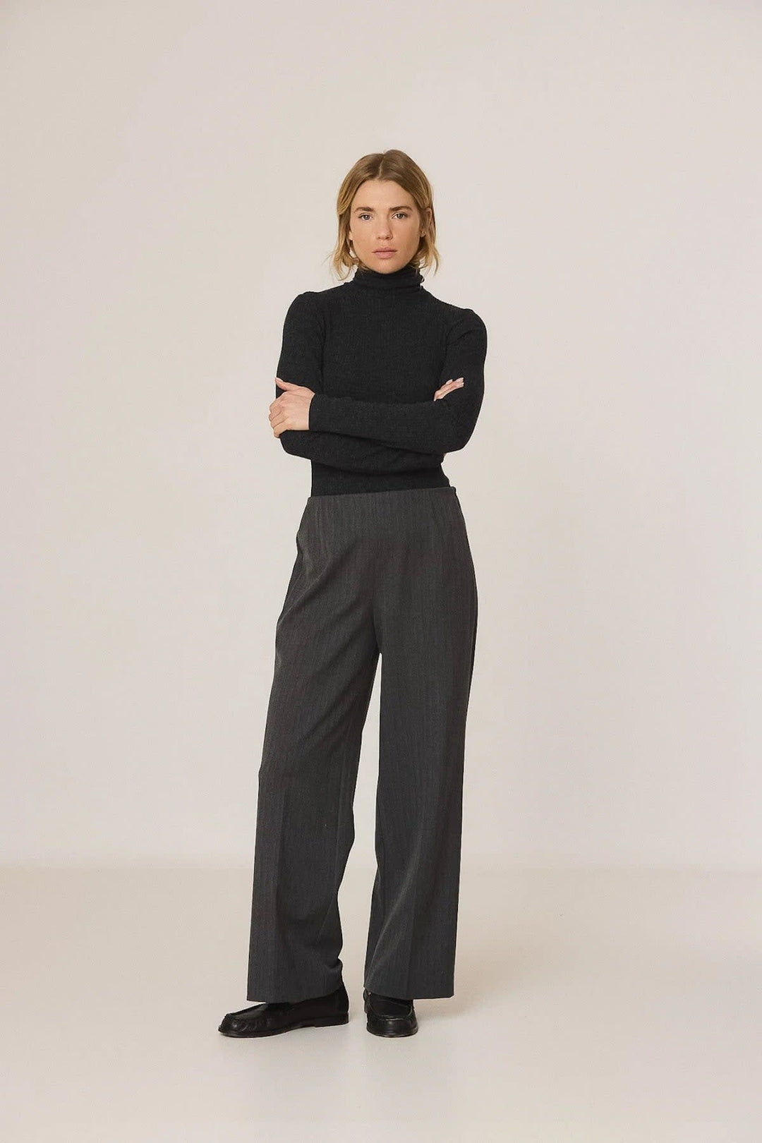 Women’s Sam wide-leg dress pants front view Indi &amp; cold