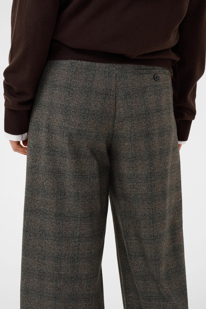 Pantalon Ninni à jambe large à carreaux pour femme Part Two