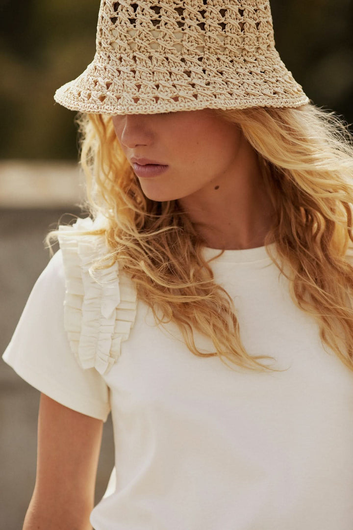 Vue de côté chapeau crochet ajouré femme Beinta Part Two - Valérie Simon