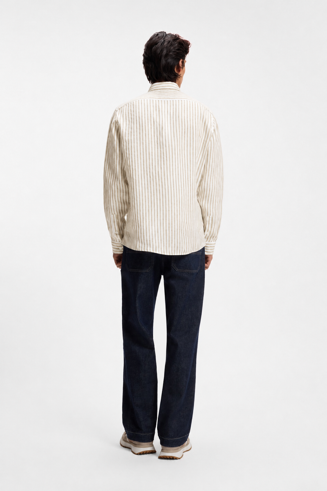 Chemise en lin à rayures