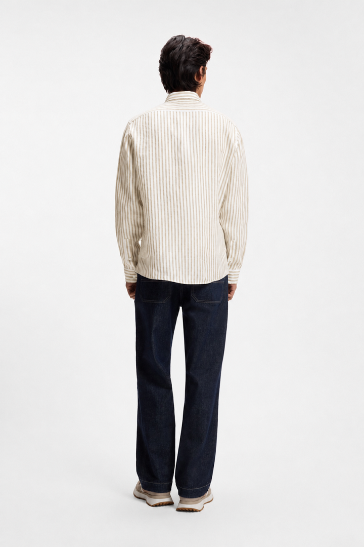 Chemise en lin à rayures