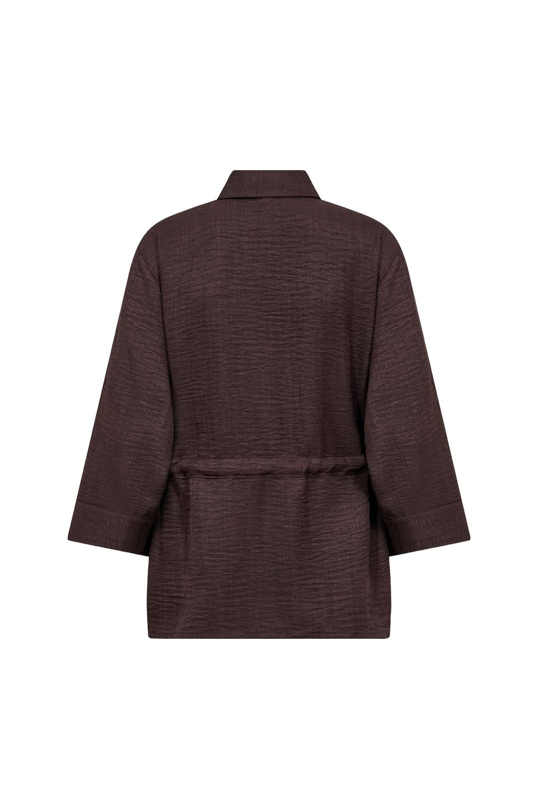 Blouse Charissa fluide ceinturée à manches retroussables