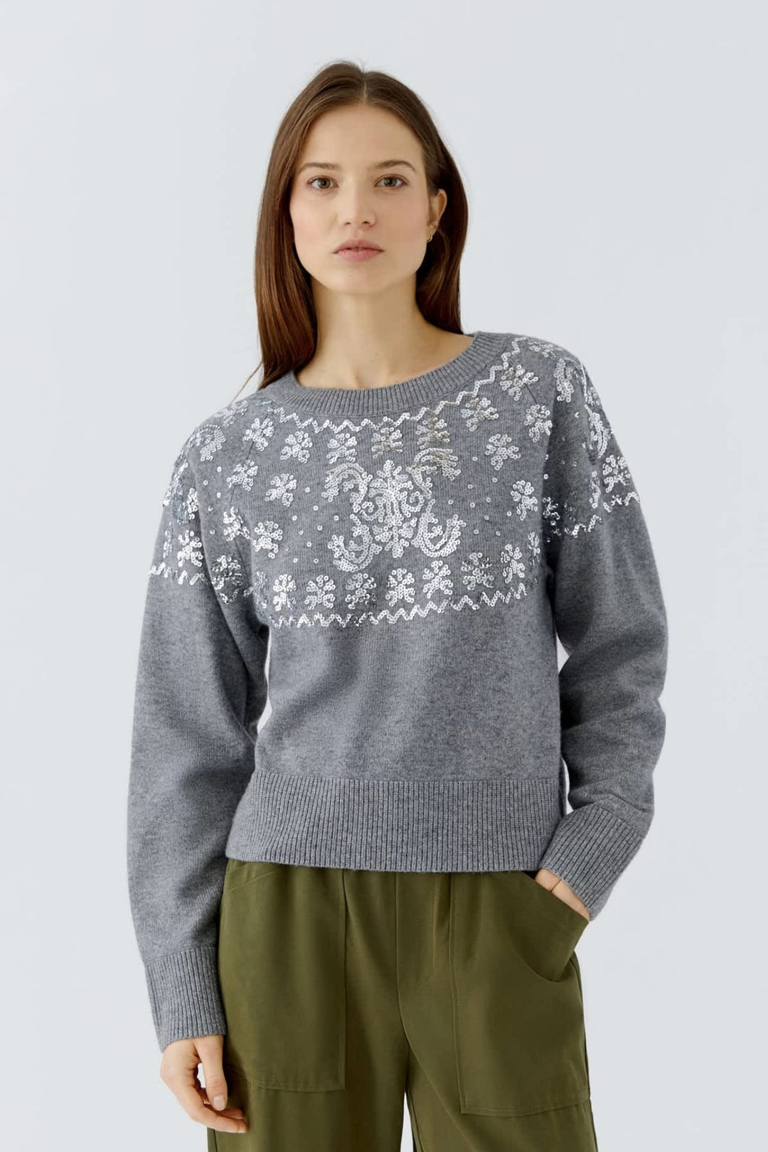 Pull à sequins pour femme Oui