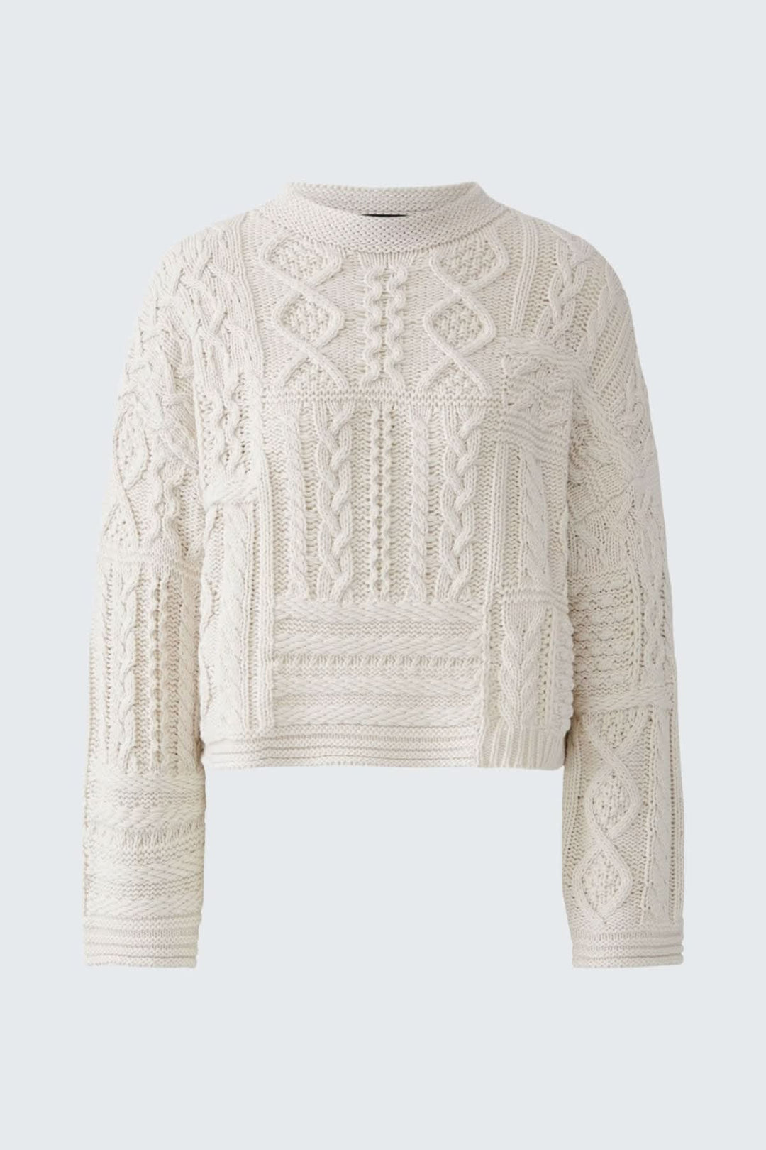 Pull en maille patchwork pour femme Oui