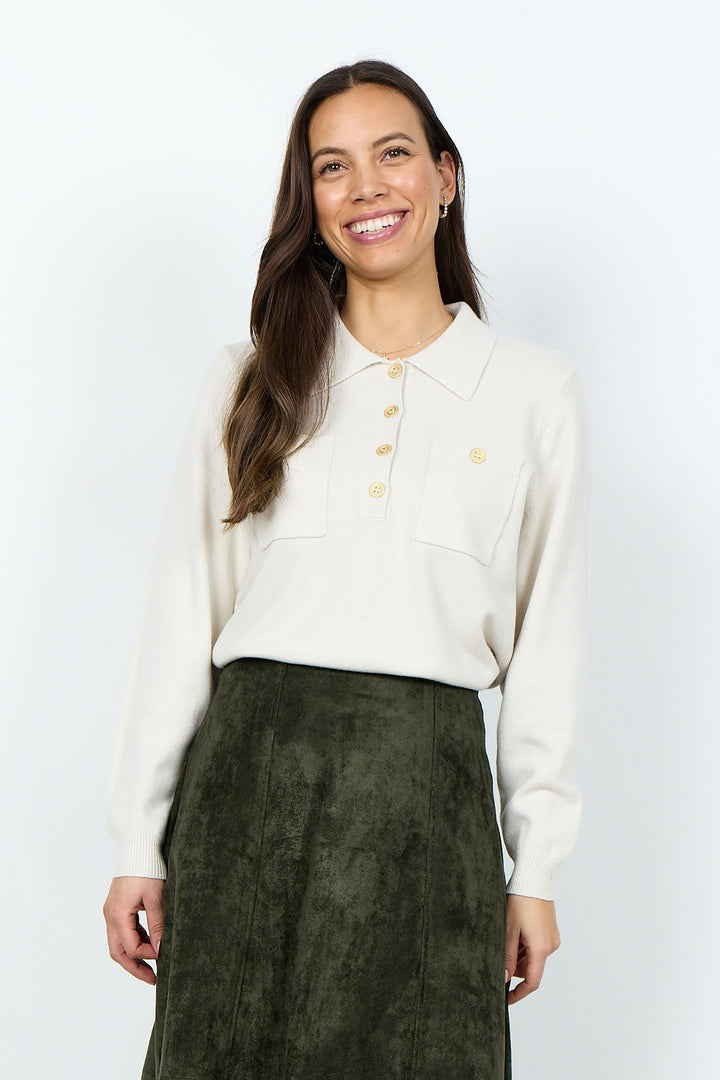 Chandail Kanita polo en maille à poches